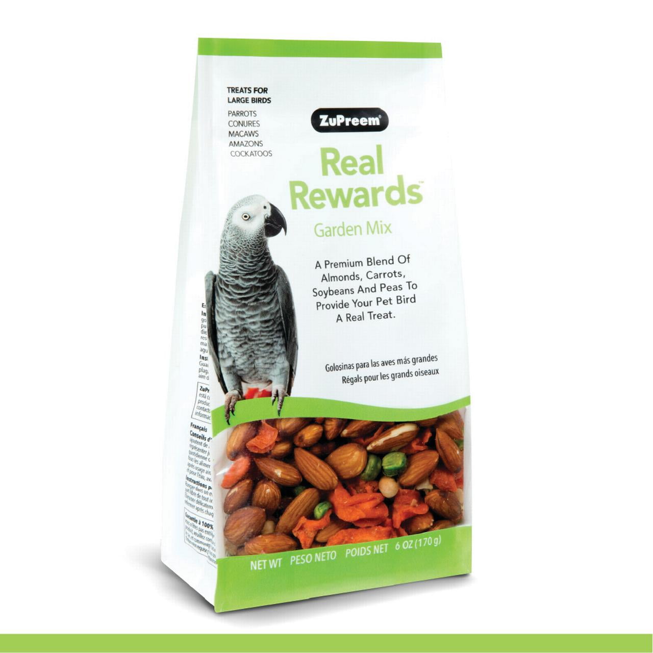 Zupreem Real Rewards Garden Mix | Treats for Parrots & Conures | 6 Ounces