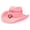 Style 2 - Pink, variant on Straw Cowboy Hat for Women with Beaded Trim and Shapeable Brim, FUCHSIA
