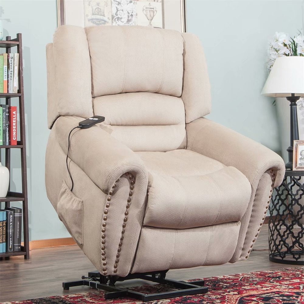 Wilshire Series Heavy-Duty Electric Power Lift Recliner Chair With Remote, Rolled Arm Rests, Leg 