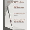 Nicpro Blocky Gear 0.3 mm Mechanical Pencils Set in Case, Metal Pencil