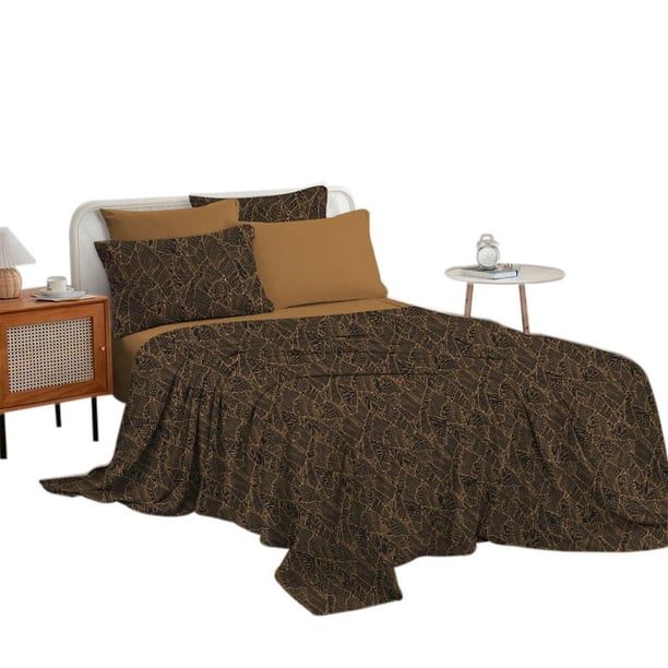 Juego De Sábana Hotelera MELOCOTTON HOGAR King Size Microfibra Premium incluye 4 Fundas De almohada Mod-C13