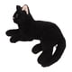 thumbnail image 2 of Figura realista de gato negro, peluche suave para niños, ideal como almohada decorativa para fiestas de cumpleaños o Halloween., 2 of 7