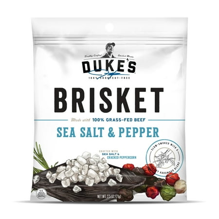 (2 pack) Duke's Traditional Sea Salt & Pepper Beef Brisket Strips, 2.5