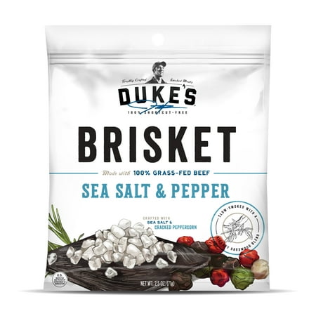 - (2 pack) Duke's Traditional Sea Salt & Pepper Beef Brisket Strips, 2.5 Oz