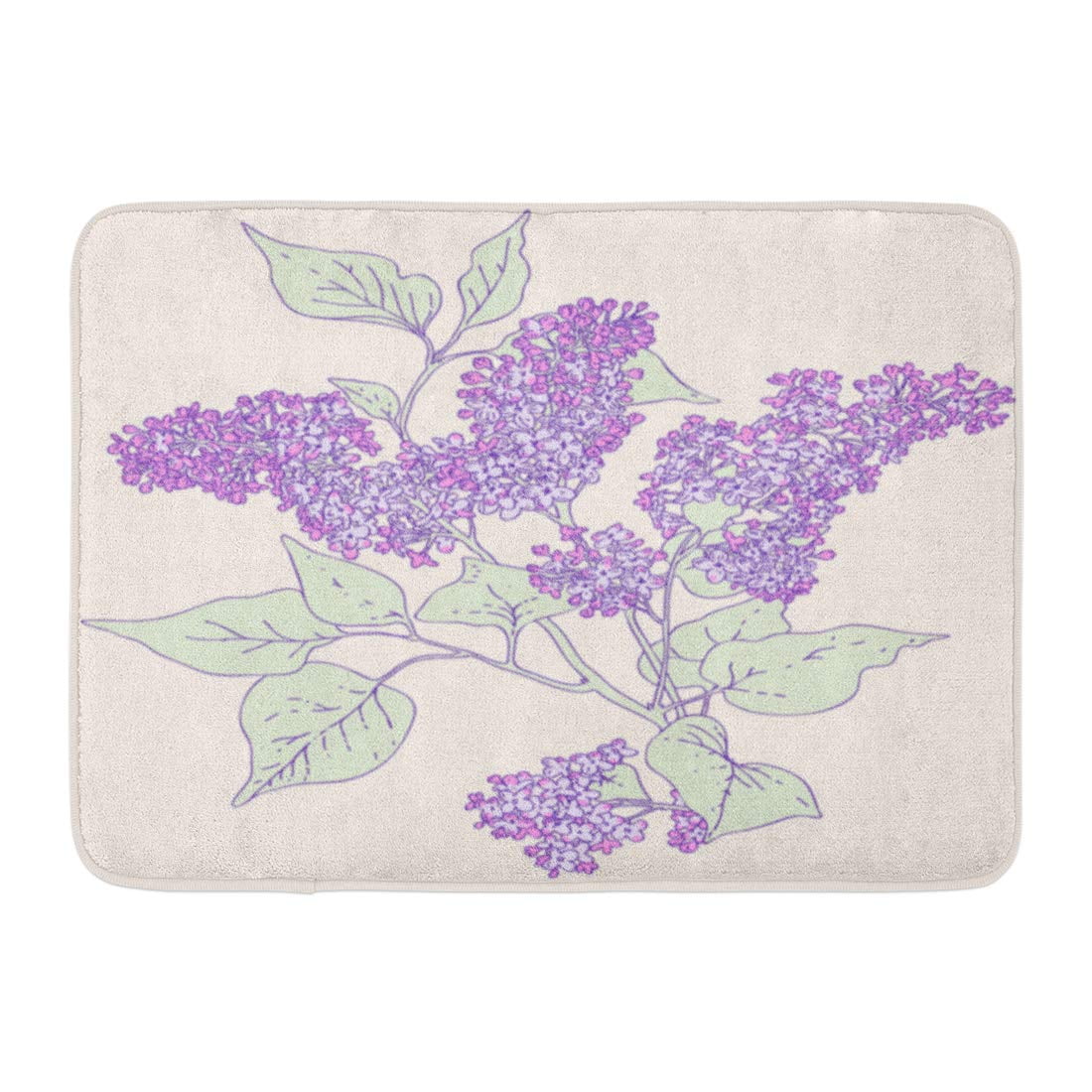 GODPOK Beauty Purple Flower Lilac Branch White Activity Blossom Rug