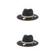 thumbnail image 2 of Jumpingount Sombrero de vaquero de paja para hombres y mujeres, gorras de playa ajustables, parasol Natural, Protector de cabeza, sombreros de Type1 NO1, 2 of 6