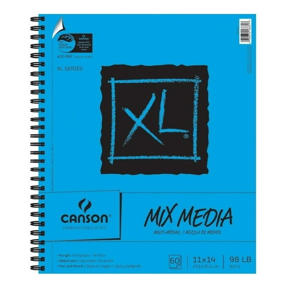 Cuaderno Block Canson Xl Mix Media Album Dibujo 27.9 X 35.6 CANSON Canson Sketchbook Block Dibujo 60 Hojas 160 Gms 28 X 36 Cm