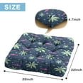 thumbnail image 6 of Tropical Palm Trees Seat Cushion&nbsp;– 22x22 Inch Floor Pillow, Dutch Velvet, Silhouette Fronds Against Gradient Sunset (Boho Beach Vibes), 6 of 6