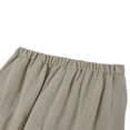 thumbnail image 4 of Women Plus Size Cotton Linen Tapered Cropped Trousers with Pockets Loose Fit Wide Leg Ankle Pants, 4 of 5