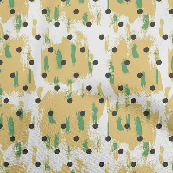 oneOone Rayon Pale Orange Fabric Polka Sewing Material Print Fabric By The Yard 56 Inch Wide