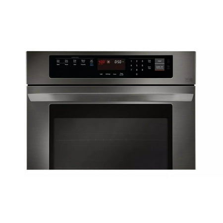 LG - 30" Built-In Single Electric Convection Wall Oven with EasyClean - Black Stainless Steel