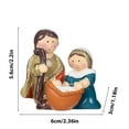 thumbnail image 3 of SSZMDLB under $5 Nativity Scene Ornaments, Christmas Decor for Home Desktop, Resin Holy Family Crafted Holiday Decor for Tabletop Shelf Mantle Seasonal Celebration, 3 of 6