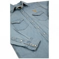 thumbnail image 4 of Yellow Stone Dutton Ranch Logo Light Wash Denim Shirt-XLarge, 4 of 6