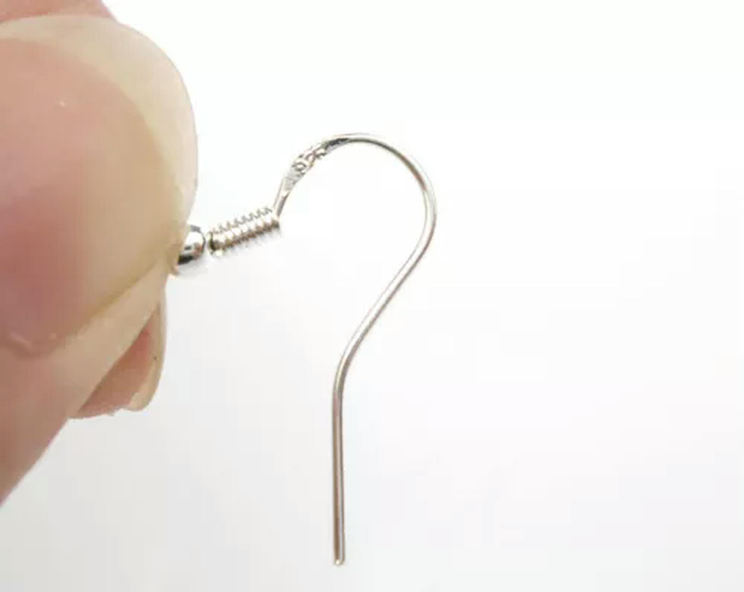 EOEMY Wholesale 100-1000Pcs 925 Sterling Silver French Hook Earrings Ear Wires-500