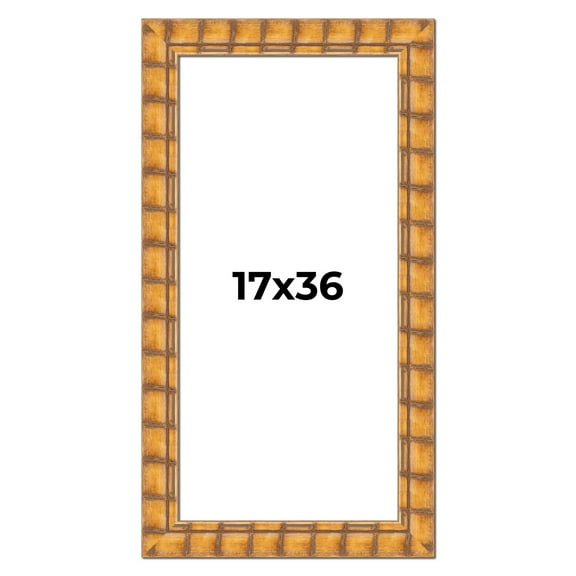 17x36 Frame Beige Real Wood Picture Frame Width 3 inches | Interior Frame Depth 0.5 inches |