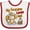 White and Red, variant on Inktastic My Grandma Loves Me Monkey Boys or Girls Baby Bib