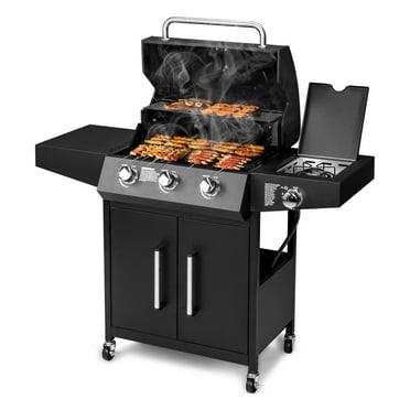 OverPatio Propane Gas BBQ Grill for Outdoor Cooking,Barbecue,3 1 Burners