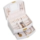 thumbnail image 1 of Caja de joyería blanca multicapa con cerradura, caja de almacenamiento de joyería para niños, caja de almacenamiento tipo cajón para pendientes de princesa, 1 of 5