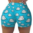 thumbnail image 2 of Naloa Hippo In Water Head Biker Shorts for Women Seamless Scrunch Short Women’s Yoga Shorts for Gym Running Sport Shorts-X-Large, 2 of 8