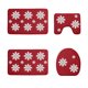thumbnail image 2 of Alfombras de baño, alfombras para sala de estar, alfombra de área, tapete de baño, juego de 4 alfombras navideñas para baño, alfombras navideñas con copos de nieve, lavables, antideslizantes, absorben, 2 of 6