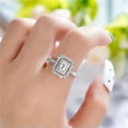 thumbnail image 3 of K-KED Pretty 925 Silver Rings Cubic Zirconia Women Engagement Delicate Jewelry Size 6-10-Style 8-8, 3 of 8