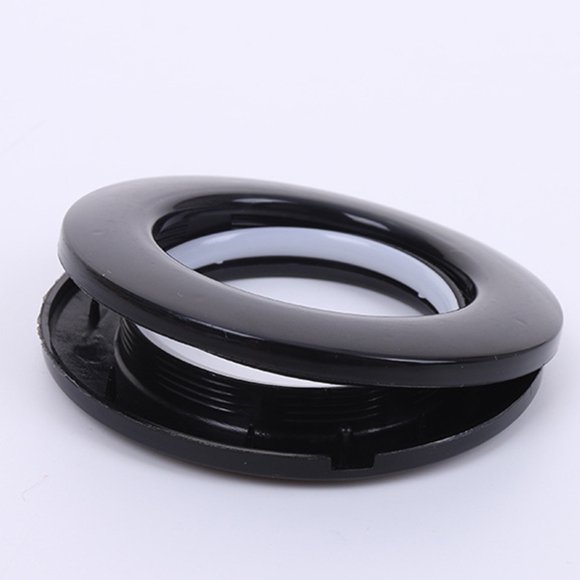 BESTYASH Curtain Grommets 80Pack Black Plastic Rings For Easy And Quiet Use
