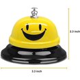 thumbnail image 5 of Call Bell Smiley Face Desk Service Bell Ding Bell for Restaurant Hotel Room Kitchen Party Office Elderly Large Yellow Cute Bell,3.3 inch Yellow, 5 of 5