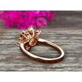 thumbnail image 4 of 1.25 Carat 6mm Round Cut Champagne Diamond Moissanite Engagement Ring Anniversary Gift on 10k Rose Gold, 4 of 5