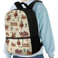 thumbnail image 4 of Uourmeti Cowboys Backpack for Boys, 17 Inch Front Pocket Smooth Zipper Student Bookbag for Daily Use School, 4 of 6