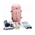thumbnail image 2 of Mochila deportiva de viaje impermeable de tela Oxford rosa, 2 of 6