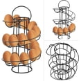 thumbnail image 3 of Spiral Egg Holder Freestanding Wire Egg Skelter Dispenser Rack Modern Spiraling Dispenser Rack up, 3 of 5