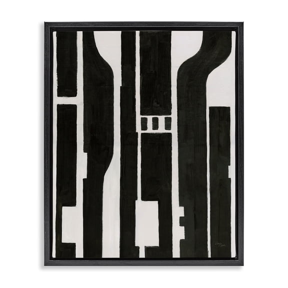 Stupell Industries Mid-Century Black Floating Frame Canvas Art, 17 x 21, by Wellington Studio