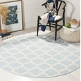 thumbnail image 2 of SAFAVIEH Montauk Proinsias Geometric Cotton Area Rug, Light Blue/Ivory, 6' x 6' Round, 2 of 8