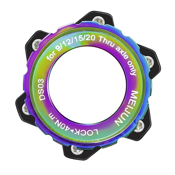 MEIJUN MEIJUN Aluminum Alloy Bike Center Lock to 6-Bolt Disc Brake Adapter, Multicolor Options, Lightweight 29g, 52mm Size, DS03 Model