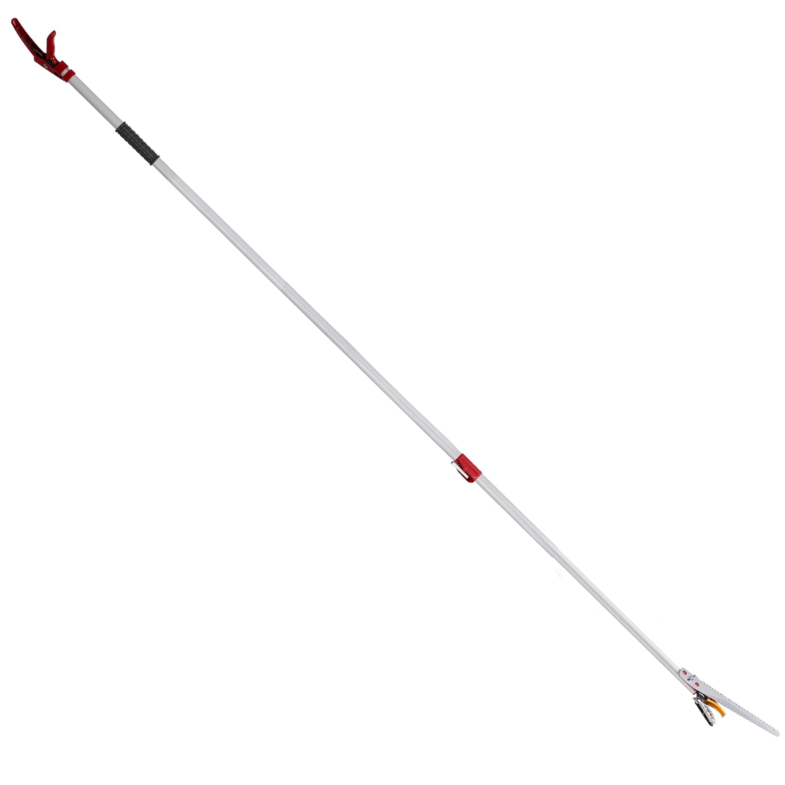 Long Reach Pruner for Garden, Cut & Hold Telescopic Pole Pruner, Fruit Picker Tree Branch Cutter with Lightweight Aluminum Extendable Handle, 5.9-9.8 FT