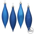 thumbnail image 2 of Vickerman 5.5" Blue Finial Drop Christmas Ornament, Assorted 4 Finish, 8 per Pack, 2 of 3
