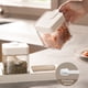 thumbnail image 5 of Pisexur Batería de cocina Tarros de especias de vidrio Organizador de cocina Tarros de especias Botella de especias Tarros de especias Tamaño compacto Fácil de usar M para la cocina del hogar, 5 of 6