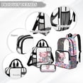 thumbnail image 3 of DISNIMO Clear Backpack, Axolotl Music Note Print 17 Inch Heavy Duty Clear Backpacks for School, Large PVC Transparent Bookbag with Lunch Box and Pencil, Back to School Gift, 3 of 5