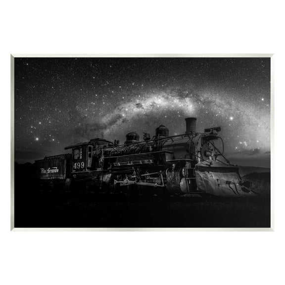 Stupell Industries Train & Night Sky Transportation Painting Unframed Art Print Wall Art, 15 x 10