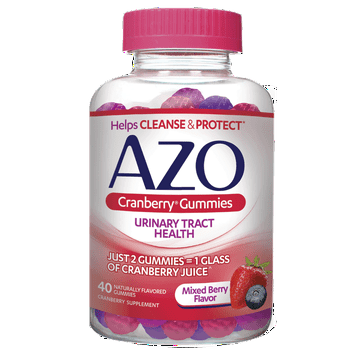 AZO Urinary Tract  Cranberry Gummies, Helps Cleanse and Protect, 40 Ct