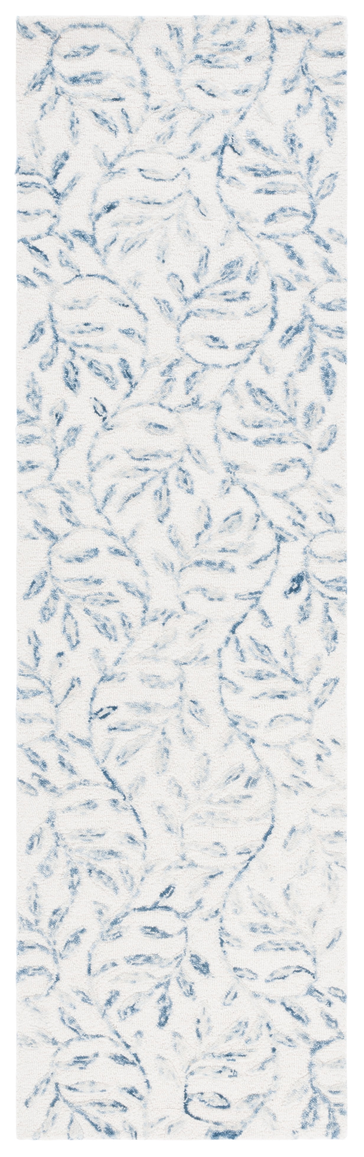 Safavieh Jardin Lailee Leaves Runner Rug, Ivory/Blue, 2'3" x 8'