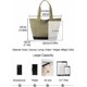 thumbnail image 4 of Women's Canvas Tote Bag A4 Large Capacity Handbag with Zipper Shoulder Bag Shopping Travel Work, 4 of 4