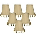 thumbnail image 2 of Royal Designs, Inc. Beaded Bell Clip On Chandelier Shade CS-310B-5WH-6, White, 3 x 5 x 4, Pack of 6, 2 of 6