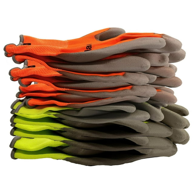 Gants Handcrew 8Pk Hi Viz enduits de PU