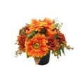 thumbnail image 4 of Autumn Cemetery Potted Flowers, Artificial Fall Arrangement For Memorials & Gravesite Decor, Fade-Resistant Outdoor Artificial Flowers For Headstones, 4 of 4