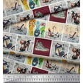 thumbnail image 3 of Soimoi Poly Georgette Fabric Slippers,Shoes & High Heels Patchwork Printed Fabric 1 Yard 42 Inch Wide, 3 of 3