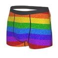 thumbnail image 2 of Fotbe Colorful Glitter Rainbow Men’s Total Support Pouch Boxer Briefs, X-Temp Cooling, Moisture-Wicking Underwear, Regular, Long-leg and Trunk-X-Large, 2 of 9