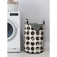 thumbnail image 3 of Modern Laundry Bag, Abstract Theme Circles Geometric Motifs Pattern, Hamper Basket with Handles Drawstring Closure for Laundromats, 13" x 19", Taupe Blush, by Ambesonne, 3 of 4