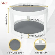 SUNFICON 2 Tier Lazy Susans Turntable - 10 Inch Pantry Cabinet Lazy Susan Storage Turntable Rotating Spice Rack for Spices, Condiments, Baking