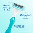 thumbnail image 4 of Schick Hydro Silk Ultra Sensitive 5-Blade Disposable Razor 2ct for Women, 4 of 10